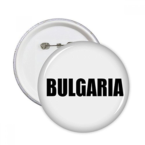 Badge Bulgarie noir XXL broche bouton rond pour décoration de vêtements