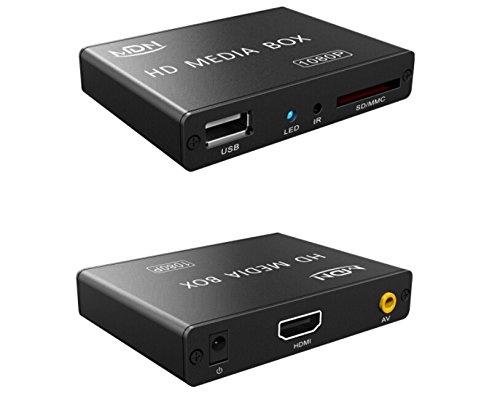 New Year Countdown Sale! MDN HD1080B 1080p Full-HD Ultra Portable Digital Media Player for USB Drives and SD/SDHC CardsHDMI Included - Black