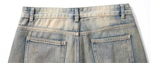 Men Cowboy Pants Hip Hop Loose Baggy Washed Trousers Print Straight Jeans3