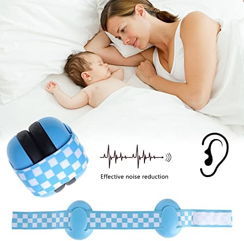Foreverup Baby Ear Defenders, Noise Cancelling Headphones Protectors for 0 to 18 Months Toddlers Baby, Adjustable Earmuff Silent Protect Sound Cancelling Kids Ear Defenders for Newborn