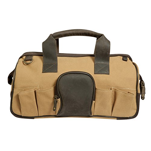 Canyon Outback Leather Goods, Inc. Canyon Outback Big Sky 16-inch Canvas and Leather Tool Bag-Brown, One Size