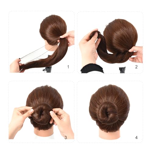 100 Pcs Hair Net 20 Inch Invisible Elastic Mesh Wig nets for Hair Bun Food Service (Bulk Packing,Brown) - Thumbnail 6