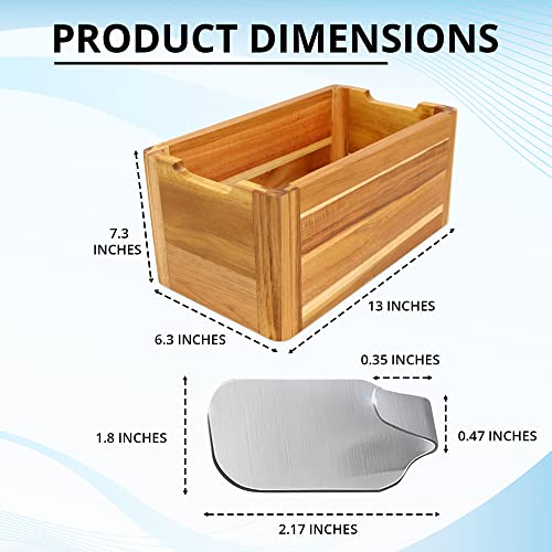 Bruvvers Acacia Wood Compost Bin - Countertop Trash Can For Smell-Proof Indoor Composting, With Adhesive Lid Holder And 1.6 Gal Container For Your Kitchen #TOP4