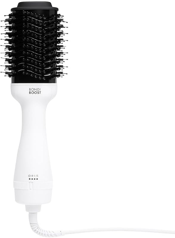 Blowout Brush Pro Hair Dryer, 75mm Oval Volumizer Styler | Oval blowout brush dryer smooths & volumizes for frizz-free results. 3 heat/speed options, 360° airflow vents.