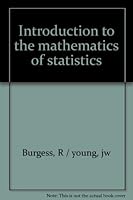 Introduction to the mathematics of statistics B000OO0NLI Book Cover