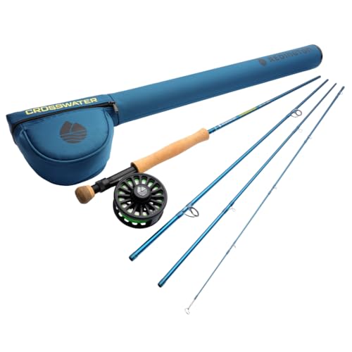 Redington Crosswater Fly Fishing Outfit – 4-Piece 9’ 8WT Fly Rod with Crosswater Reel