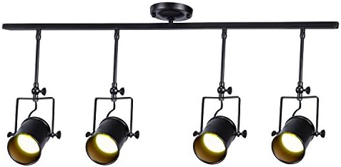 Frideko Vintage Ceiling Spotlight, Retro Industrial Ceiling Spot with 4 Sockets for Cafe Bar Dining Room Restaurant