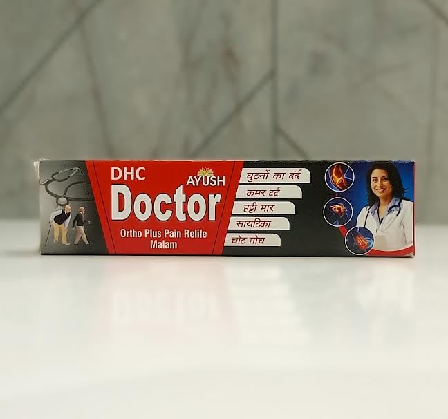 Ayurvedic Pain Relief Malam Doctor Ortho Plus by DHC for Sciatica Muscle Strain and Joint Stiffness Fast Relief Herbal Ortho Care Product 1