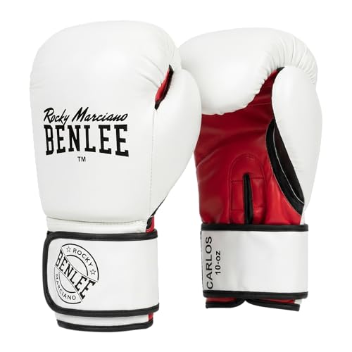 BENLEE Rocky Marciano Unisex Carlos Boxhandschuhe, White/Black/Red, 14 oz