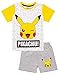 Pokemon Pikachu visage gris Short jaune garçon Pyjamas d'enfants Pyjamas Set
