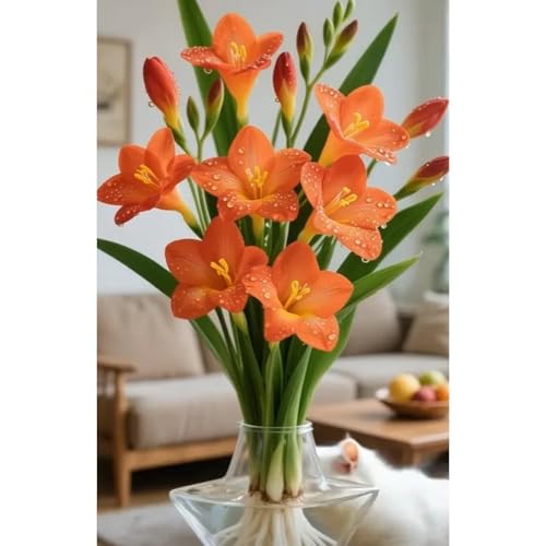 Lily Rhizome, Giardino ideale, Rizomi di qualità, resistenti all'inverno, eleganti gigli Zum, rizomi di gigli, farfalle, fioritura precoce, -4 cipolle