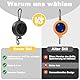 JASUEN Wäscheleine Ausziehbar für Camping and Reise - Updated Extralange 10m Tragbare and Robuste Schnur mit Großer Kurbel (Grau mit Schwarz)
