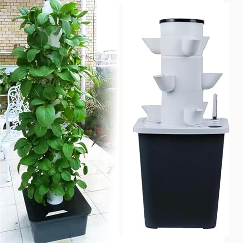 Sistema de cultivo hidropónico, kit de jardín de hierbas para interiores con bomba hidratante, macetas de red y temporizador, cultiva hierbas, frutas y verduras