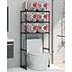 GarveeMore Aufbewahrungsschrank über der Toilette, WC-Regal mit 3 Ebenen, kleine Toilette, platzsparende Aufbewahrung, einfache Montage, 50,5 x 30 x 134 cm, weiß