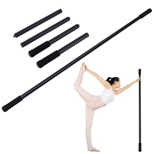 Gosknor Palo de Yoga, Palo de Estiramiento de Yoga Ajustable de 1,52m Palo de Movilidad de Acero Inoxidable para Estiramiento Palo de Ejercicio Multifuncional para Fitness, Equilibrio, Estiramiento