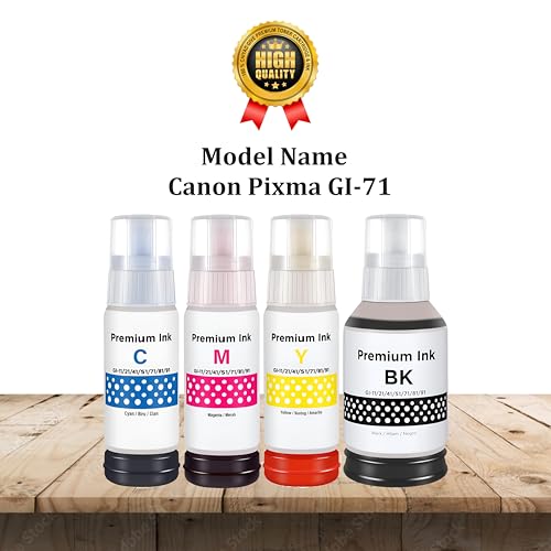 Image of GI-71 Ink Compatible for Canon PIXMA Printer G1020 G1730 G1737 G2020 G2021 G2060 G2730 G2770 G3021 G3730 G3770 G4770 Series (GI-71 Yellow Ink 1 Pcs)