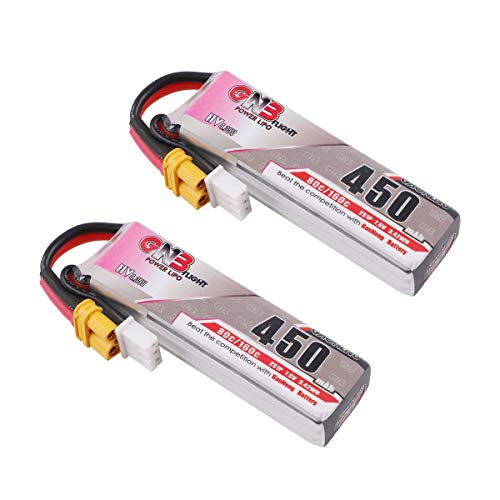 Crazepony 2S HV LiPo Battery 7.6V 450mAh 80/160C XT30 2PCS