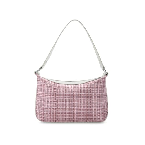 Image of Fastrack Women's Basketweave Shoulder Bag | Top Zip Closure, Comfortable Shoulder Straps, Inner Utility Pockets | Textured Fabric Bag | 6 Months Warranty