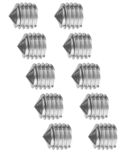 HSIXHAF 10x jeu de vis sans tête M6x6 poignée de porte jeu de poignée de porte vis sans tête