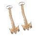 LEIPUPA 2X Mini Handcrafted Human Spine Skeleton Model Keychain Teaching Aid