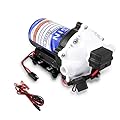 12V Pump, 5.5GPM Diaphragm Water Pump, 60Psi 1/2MNPT Connection,Self Priming Up to 10 Feet .Ideal for Sprayer and Pressure Washing (White)