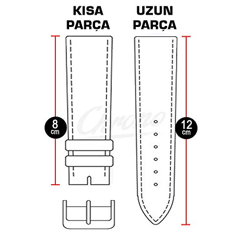 Siyah Hakiki Deri Saati Kordonu Kayış 12-14-16-18-20-22-24-26mm (12mm)