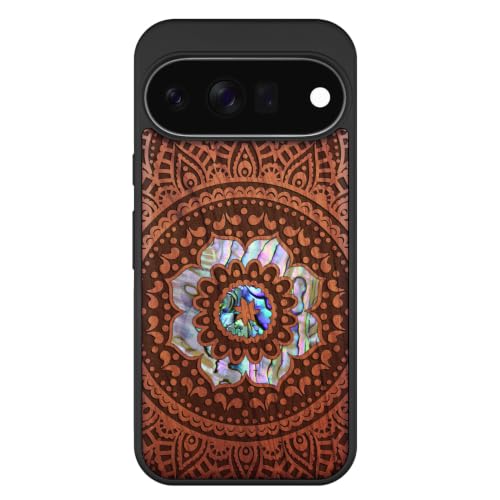 Étui Pixel 11 compatible Magsafe coque bois de rose antichoc mandala coque rosée