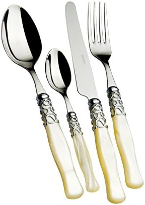 Juego De 6 Tenedores Para Tarta Bugatti Aladino - Acero Inoxidable 18/10, Mangos Azules, Caja De Regalo