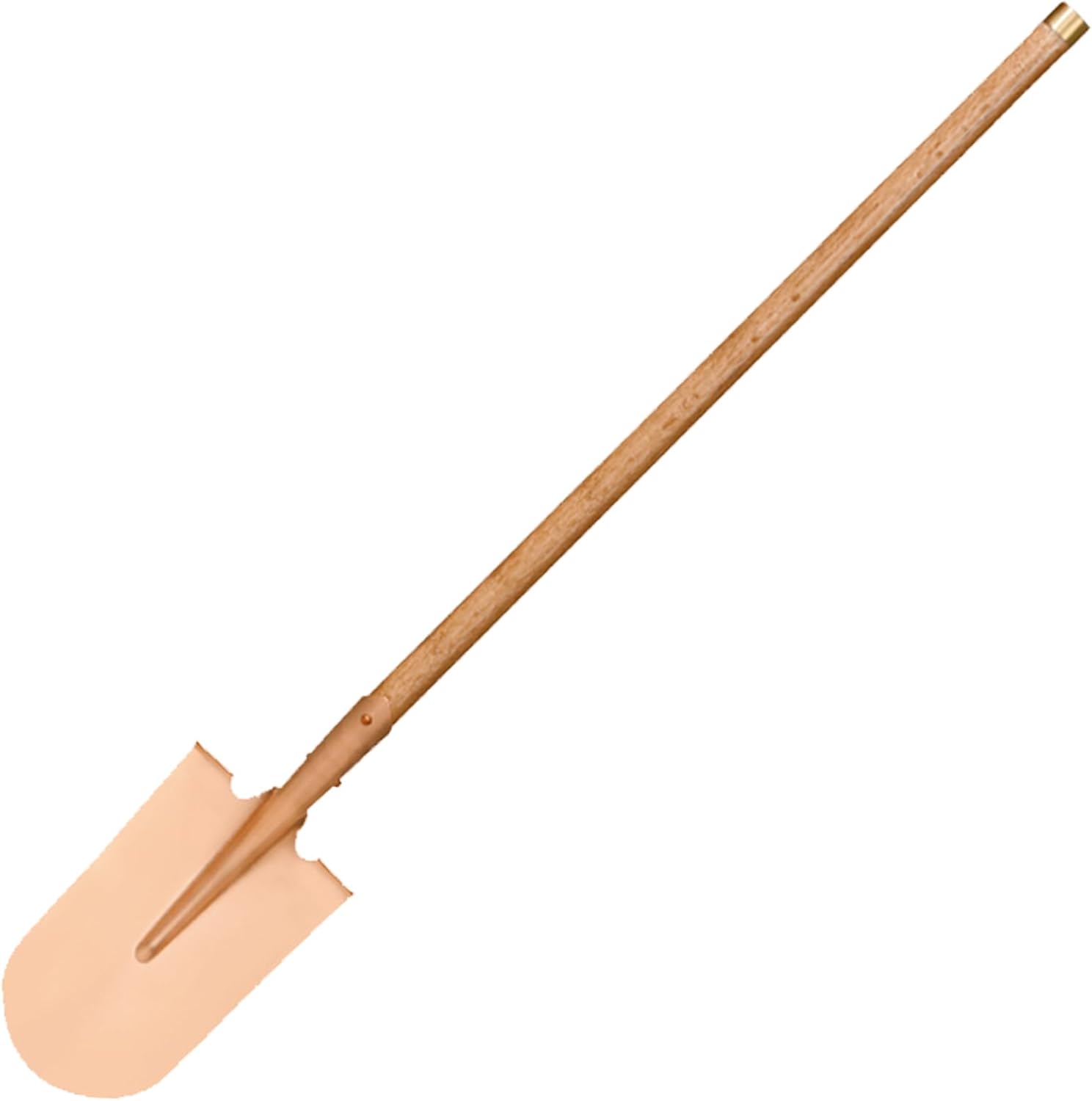 WEDO Non-Sparking Round Point Long Type Shovel,Transfer Shovel,47 inch Long Wooden Handle with Bronze Hoop,Safety Digging Tool,Beryllium Copper,Non-Magnetic,DIN Standard,BAM&FM Certificate