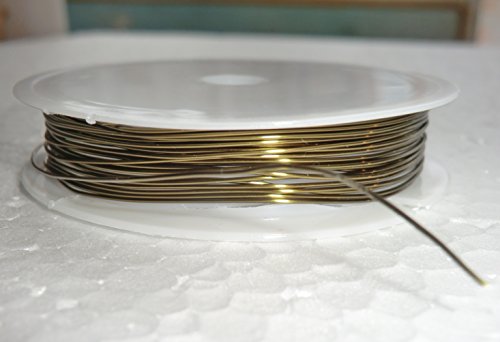 Seear Lights 6 Metre Reel of 0.6mm Thick Antique Brass Finish Metal Wire for, view 2