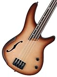 1 Pezzo Ibanez Bass Workshop SRH500F-NNF Aerium Fretless Natural Browned Burst Flat - Basso elettrico a 4 corde