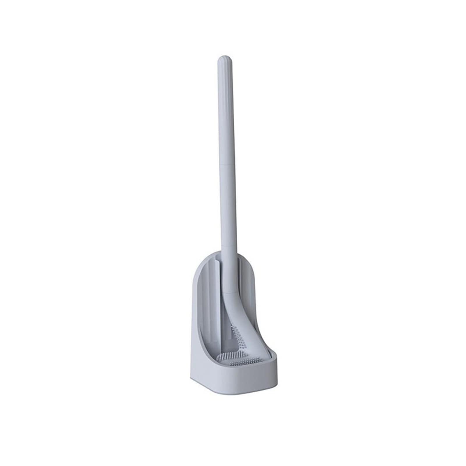 Szczotka do WC Szczotka do WC Szczotka do WC Ścienna miękka szczotka do WC ze stojakiem Długi uchwyt Szczotka do czyszczenia WC Akcesoria łazienkowe(Gray)