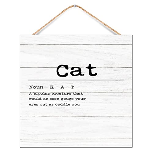 Plaque en bois peinte chat pour une ambiance de salon unique