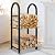 GREENER 2 Tiers Firewood Rack Indoor - Portable Outdoor Wood Holder, Classical Sturdy Firewood Log Storage Rack Stand for Fireplace, Patio, Fire Pit, Stove - Black