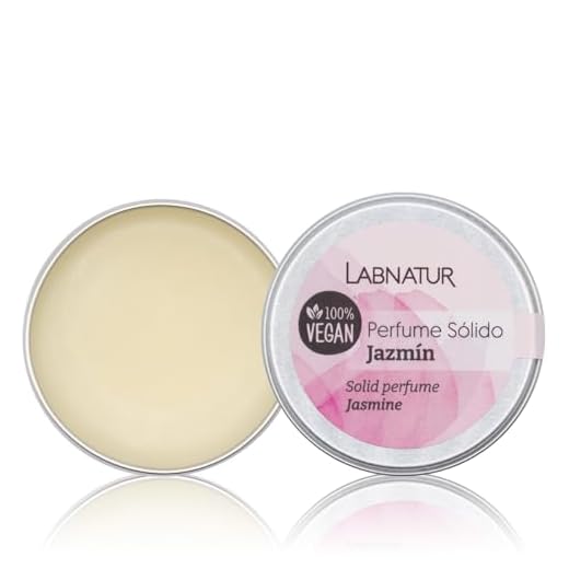 Labnatur Perfume Sólido Jazmín - Aroma Delicado y Floral - Natural y Sin Alcohol - Fragancia Duradera - Con Aceites Vegetales - Para Mujer y Hombre - Fabricado en España - 15 ml