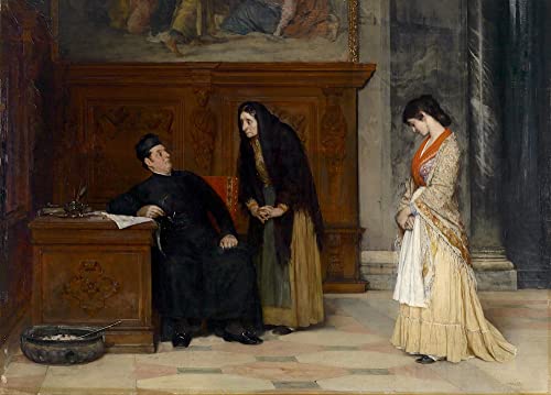 Pintura murales decor lienzo de Eugene De Blaas, cuadro vintage para salón y dormitorio