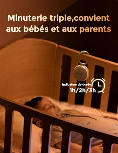 Machine à bruit blanc portable bébé veilleuse et Bluetooth - 6