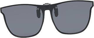 CALANDIS™ Polarized Clip On Sunglasses, Black with Polarized Tint, Full Frame, Adult Unisex Accessory Price In India