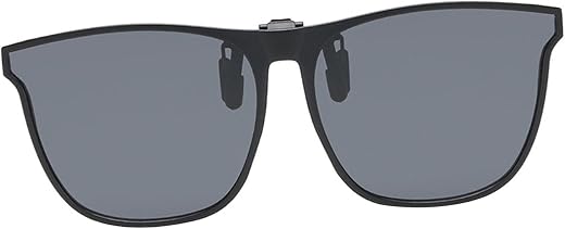 CALANDIS™ Polarized Clip On Sunglasses, Black with Polarized Tint, Full Frame, Adult Unisex Accessory