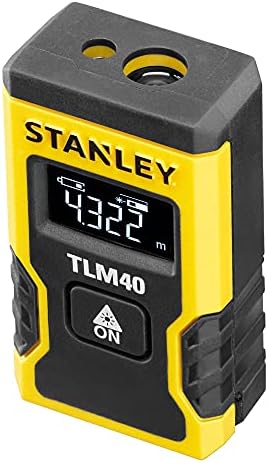 Bild 1 - STANLEY Laserentfernungsmesser TLM40 (bis 12m Reichweite, schwarzes Display mit Heller Schrift für bessere Sichtbarkeit, EIN-Knopf-klick Messungen, metrische & Zoll Maßeinheit) STHT77666-0