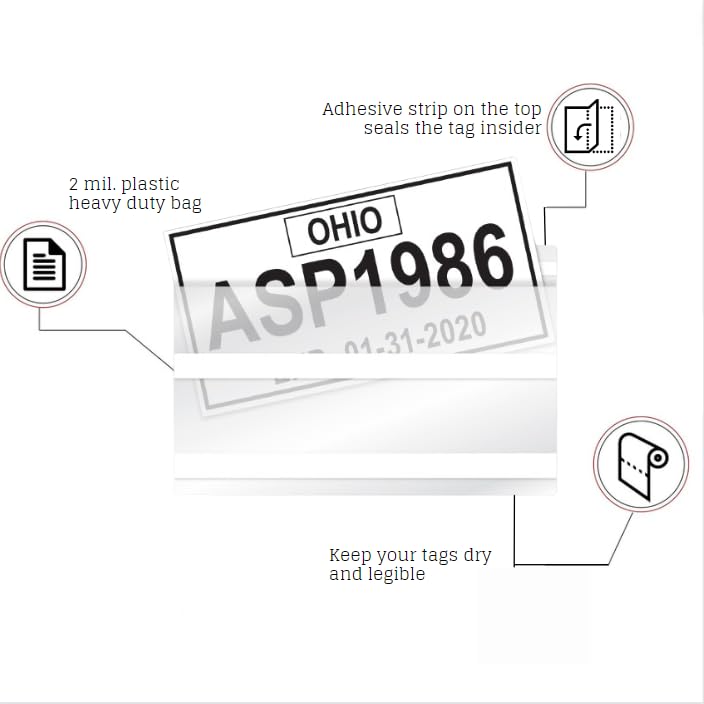 Plate Holder Car Dealer Temporary Plates Temporary Tag Conetic Bags - Main Image