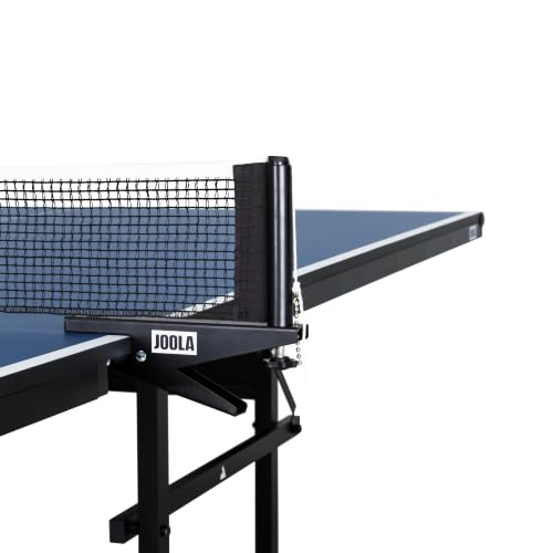 JOOLA Inside Professional MDF Indoor Ping Pong Table with Quick Clamp Table Tennis Net and Post Set - 10 Minute Easy Assembly - Tournament Quality - Foldable with Single Player Playback Mode, Blue - image 9