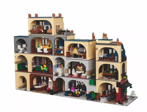910032 Kit di costruzione di strade parigine, 3.532 pezzi, facciate in stile Haussmann, interni dettagliati, 7 minifigure e 16 adesivi - Lego - Immagine 4