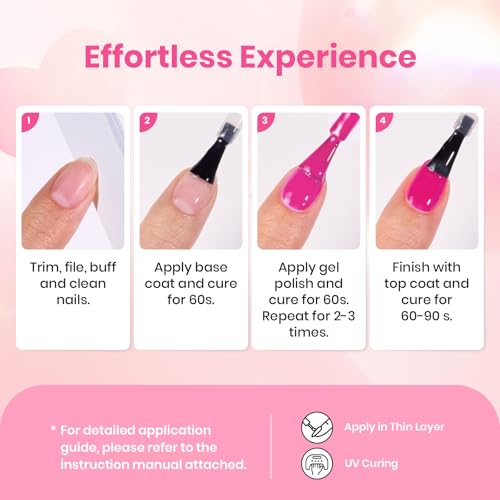 Image of Beetles Pink Gel Polish Set, 20 Colors Dare to Bare Gel Nail Polish | Hot Nude White Glitter Shade,Soak off Uv Led Manicure Kit, with 3Pcs Base&Top Coat for DIY Gift Women