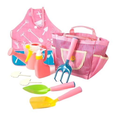 Generic Kids Gardening Tool Set,Garden Beach Sand Tools,Rake Gifts Pointed Spade Plant Tools Set,for Outdoor Children Kids Boys, 10 Pieces in 1 Set