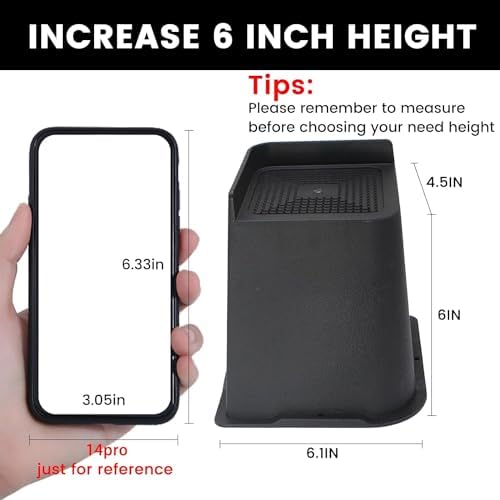 MYMULIKE Bed Risers 6 inch, Oversized Furniture Risers, Heavy-Duty Support Up to 6000 Lbs, Lift 6 inch for Couch, Sofa, Table,Chair (Black 4 Pack, 6 inch)