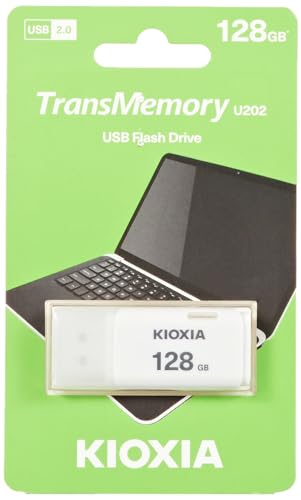 Kioxia 128Gb Transmemory U202 Usb 2.0 Flash Drive, White
