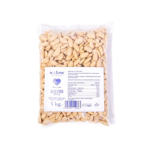 Mandorle sgusciate e pelate 1 kg nut&me | Mandorle Naturali| Senza Additivi e Conservanti | Fonte di Proteine | Non Salate|