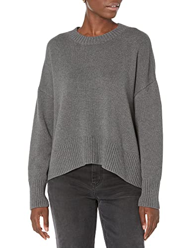 Daily Ritual Jersey Recto con Cuello Redondo Mujer, Carbón Mezcla, L Cover