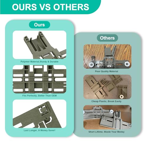 Upgraded W10546503 Dishwasher Rack Adjuster Parts & W10195372 W10195373 Dishwasher Rack Adjuster Housing for Whirlpool Dishwasher Parts WDT730PAHZ0, WDT750SAHZ0, Fit Kitchen-aid Kenmore Top Rack by Luckman - Image 3